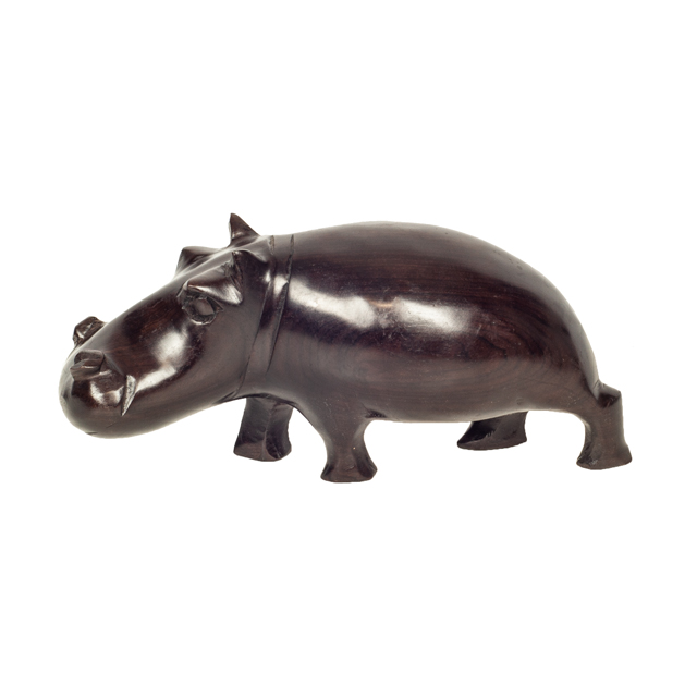figurka drewniana afrykański hipopotam