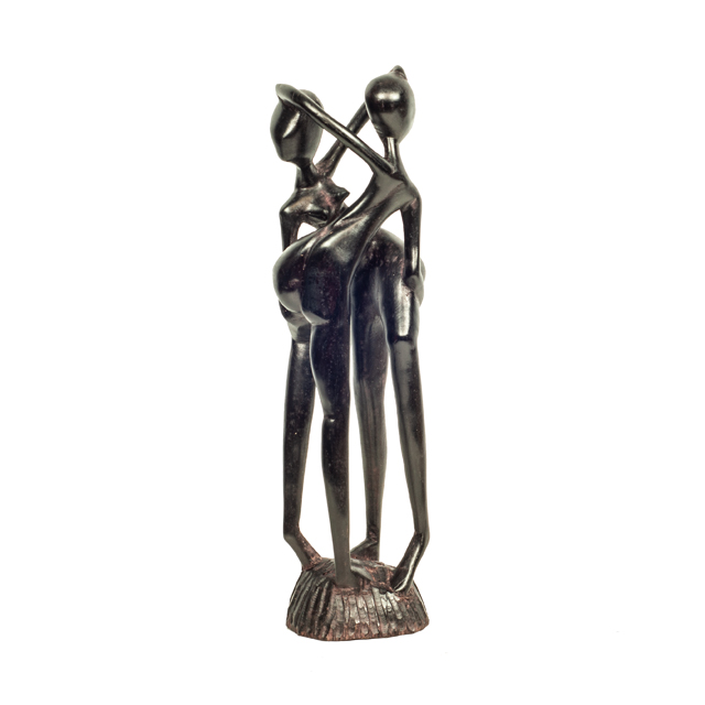 Symbol więzi figurka z drewna hebanowego