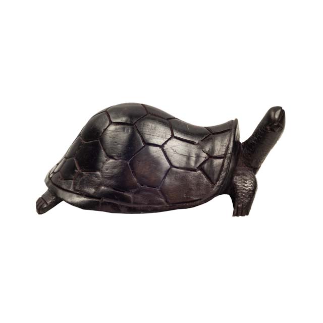 Żółw hebanowa afrykańska figurka