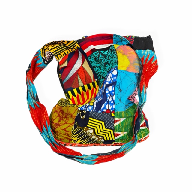 Kolorowa torba boho chitenge z Zambii – dwustronna