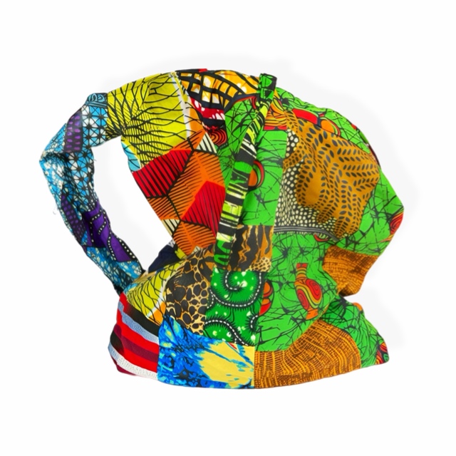 Dwustronna torba etno chitenge z Zambii – patchwork