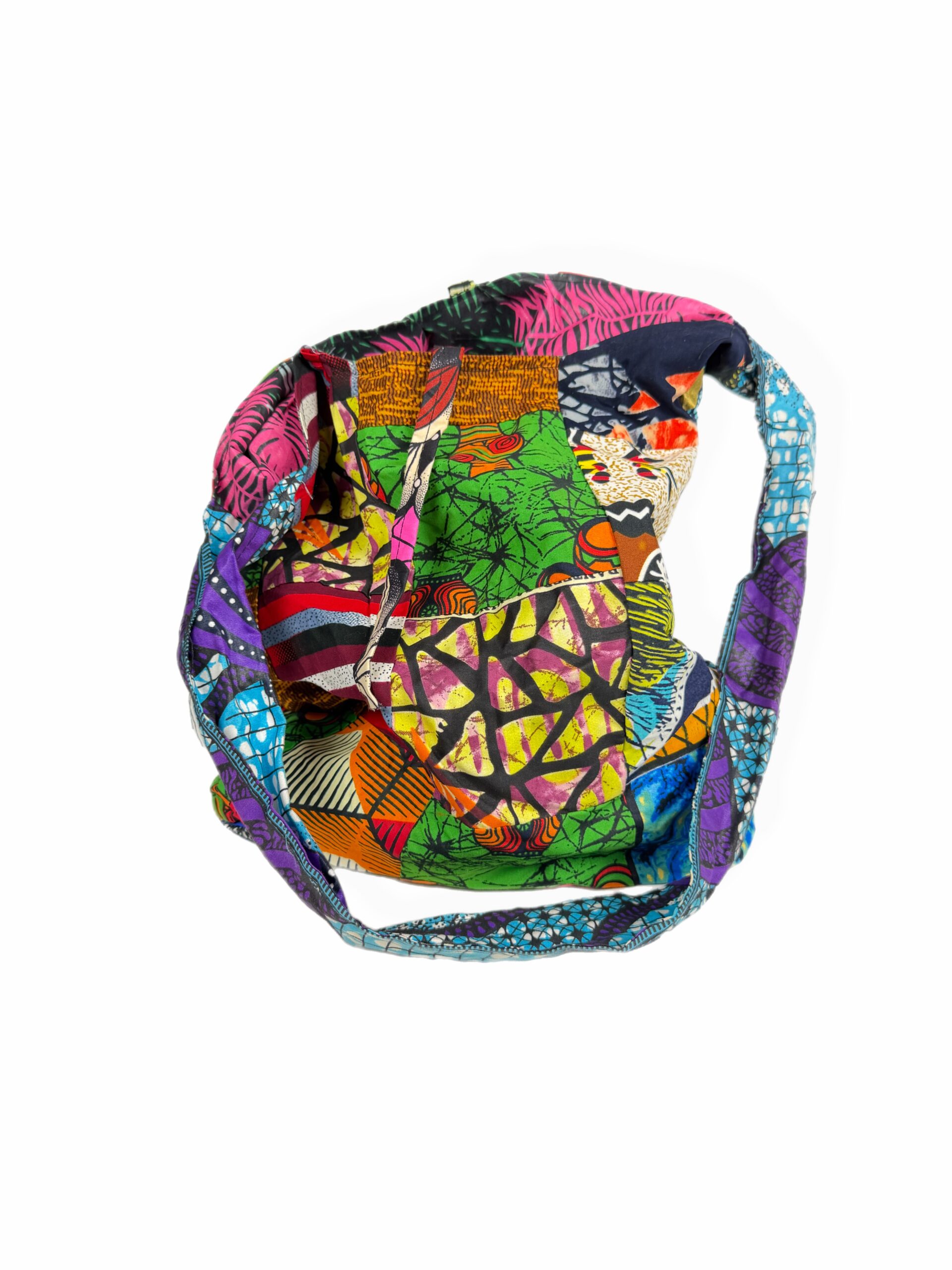 Dwustronna torba etno chitenge z Zambii – patchwork