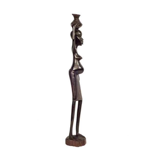 Figurka kobiety z drewna hebanowego z Tanzanii 074 Figurka kobiety z drewna hebanowego z Tanzanii 074